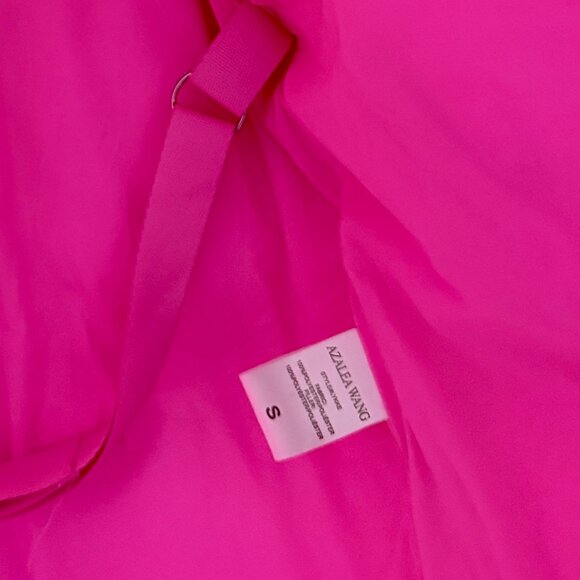 Azalea Wang Lykke Puffer Jacket NWT – Hot Pink Oversized Quilted Bubble Coat (Si - Picture 10 of 13